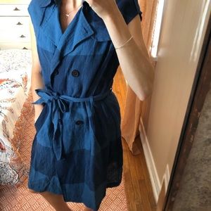 Anthropologie checked shirt dress